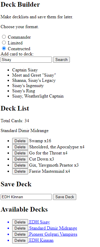 Deck Builder